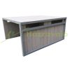 Automatic robot lawnmower canopy wooden house flat roof solid wood gray 80x70x38 cm