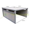 Automatic robot lawnmower canopy wooden house flat roof solid wood gray 80x70x38 cm