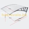 Automatic robotic lawnmower canopy with folding protective roof 795 x 350 x 1040 mm