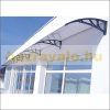 Canopy 100x60 cm black frame colorless cavity chamber polycarbonate roof sheet ZENN type C arm 