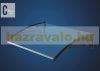 Canopy 100x60 cm black frame colorless cavity chamber polycarbonate roof sheet ZENN type C arm 