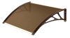 Solid polycarbonate - Plexiglas - ZENN protective roof 100x100 brown frame translucent bronze roof for example over entrance door or windows