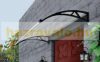 Canopy ZENN 120x100cm gray frame with translucent hollow chamber polycarbonate eaves with L-type arm