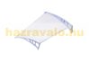 Canopy ZENN 120x100cm gray frame translucent hollow chamber polycarbonate. Between the two support arms, the roof panel type C arm consists of one piece 