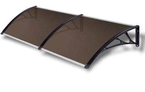 The larger-than-usual cantilever canopy 200x120 black frame bronze cavity chamber polycarbonate semi-canopy type C arm for example over front doors or windows