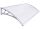 Protective roof 120x100 cm white frame transparent polycarbonate roof e.g. over front door or windows type C arm