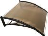 Protective roof polycarbonate 120x100 black frame transparent bronze roof e.g. over front door or windows type C arm 