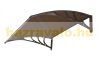 Canopy with a larger than usual extension 120x120 black C-type frame bronze solid polycarbonate - plexiglass half-canopy, e.g. over front door or windows