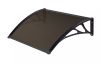 Canopy 120x60 cm black frame bronze hollow chamber polycarbonate roof sheet ZENN type canopy C type arm 