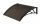 Canopy 120x60 cm black frame bronze hollow chamber polycarbonate roof sheet ZENN type canopy C type arm 