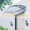 Canopy 120x60 cm gray frame translucent hollow chamber polycarbonate roof sheet ZENN type canopy C type arm 