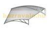 Canopy 120x60 cm gray frame translucent hollow chamber polycarbonate roof sheet ZENN type canopy C type arm 