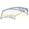 Canopy 120x60 cm gray frame translucent hollow chamber polycarbonate roof sheet ZENN type canopy C type arm 