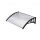 Canopy ZENN straight 120x80 cm black frame colorless polycarbonate roof sheet type C arm 