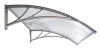 Canopy ZENN straight 120x80 cm gray frame colorless polycarbonate roof sheet type C arm
