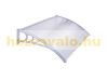 Canopy ZENN straight 120x80 cm gray frame colorless polycarbonate roof sheet type C arm