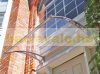 Előtető 150x100cm szürke keret áttetsző polikarbonátat eresszel