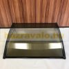 Canopy ZENN 150x100 cm black frame and bronze transparent hollow chamber polycarbonate type B arm door protection roof