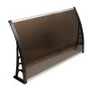 Canopy 150x100cm black frame bronze solid polycarbonate - plexiglass roof sheet type B arm door protection roof 