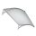 Canopy special built-in LED lighting motion sensor rain protection roof 150x100 cm gray frame smoky gray solid polycarbonate (plexi) roof sheet