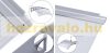 Canopy ZENN 150x100 cm gray frame and colorless translucent cavity chamber polycarbonate roof sheet type B arm door protection roof 