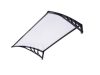 Canopy ZENN 150x100 cm black frame colorless cavity chamber polycarbonate roof sheet type B arm door protection roof