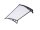 Canopy ZENN 150x100 cm black frame colorless cavity chamber polycarbonate roof sheet type B arm door protection roof