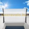 Canopy ZENN 150x100 cm black frame colorless cavity chamber polycarbonate roof sheet type B arm door protection roof