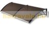 The larger-than-usual canopies 150x120 black frame bronze cavity chamber polycarbonate semi-canopy type C arm for example over front doors or windows