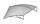 The larger-than-usual ZENN canopy 150x120 gray frame transparent hollow-chamber polycarbonate C-type arm semi-canopy for example over front doors or windows