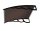 Extra-extending canopy 150x150 black frame bronze hollow chamber polycarbonate semi-canopy type H arm for example over front door or windows