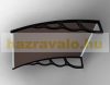 Extra-extending canopy 150x150 black frame bronze hollow chamber polycarbonate semi-canopy type H arm for example over front door or windows