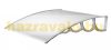 Extra-extending canopy 150x150 gray frame translucent hollow-chamber polycarbonate semi-canopy type H arm for example over front door or windows 