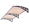 Solid polycarbonate - Plexiglas - ZENN protective roof 200x100 brown frame transparent bronze roof for example over entrance door or windows