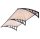 Polycarbonate protective roof 200x100 black frame transparent bronze roof for example over entrance door or windows type B arm 