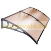 Polycarbonate protective roof 200x100 black frame transparent bronze roof for example over entrance door or windows type B arm 