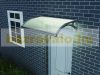 Canopy special built-in LED lighting motion sensor rain protection roof 200x100 cm gray frame smoky gray solid polycarbonate (plexi) roof sheet
