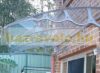 Canopy with a longer than usual extension 200x150 gray frame translucent hollow chamber polycarbonate semi-canopy H-type arm for example over front door or windows