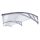 Canopy 200x60 cm gray frame colorless cavity chamber polycarbonate roof sheet ZENN type canopy C type arm 