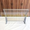 Canopy solid polycarbonate 240x100 gray frame transparent roof for example over front door or windows. Between the two support arms, the roof is made of one piece.