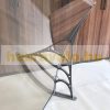 Canopy solid polycarbonate 240x100 gray frame transparent roof for example over front door or windows. Between the two support arms, the roof is made of one piece.