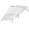 Canopy 240x100cm white frame transparent polycarbonate. Between the two support arms, the roof panel type B arm consists of one piece 