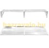 Canopy 240x100cm white frame transparent polycarbonate. Between the two support arms, the roof panel type B arm consists of one piece 