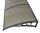 Canopy polycarbonate 240x100 black frame bronze transparent hollow chamber polycarbonate roof for example B type arm.