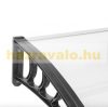 Canopy polycarbonate 240x100 black frame translucent cavity roof entrance door or windows main B type lever 