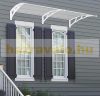 Canopy 240x60 cm black frame colorless hollow chamber polycarbonate roof sheet ZENN type canopy C type arm 