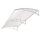 Rain cover 300x100 cm white frame transparent cavity polycarbonate. Between the two supports, the roof panel type B arm consists of one piece 