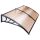 Canopy 300x100 cm black frame bronze hollow chamber polycarbonate. Between two support arms, the roof plate type B arm consists of one piece 