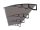 Canopy with a longer than usual extension 300x150 black frame bronze cavity chamber polycarbonate semi-canopy type H arm for example over front door or windows
