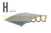 Canopy with a longer than usual extension 300x150 black frame bronze cavity chamber polycarbonate semi-canopy type H arm for example over front door or windows